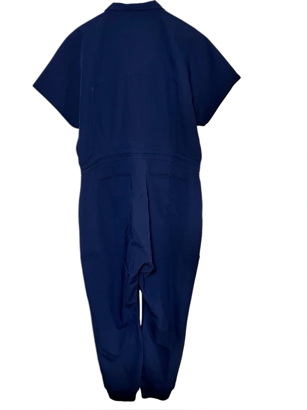 Mandala Jumpsuit Scrubs Womens XL Blue Pockets Woven Equa-Tek Full Zip Jogger - Picture 2 of 15